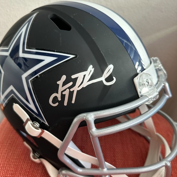 Troy Aikman Autographed Signed Dallas Cowboys Eclipse Black Replica Helmet - Picture 2 of 11